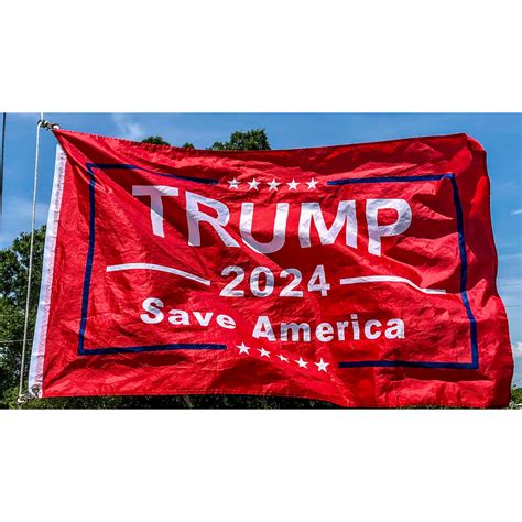 4x6 inch trump make america great again flag on a stick red background