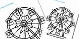 Ferris Wheel Coloring Template Colouring Seaside Large Themed Resource Sheets Designlooter Fine Fun Drawings Save 315px 82kb Twinkl sketch template