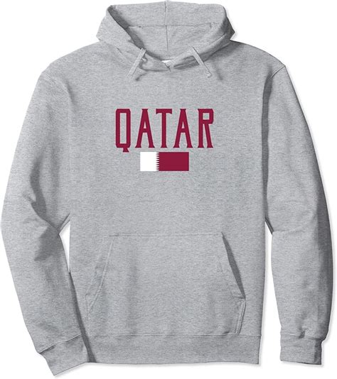 amazoncom qatar flag vintage maroon text pullover hoodie clothing