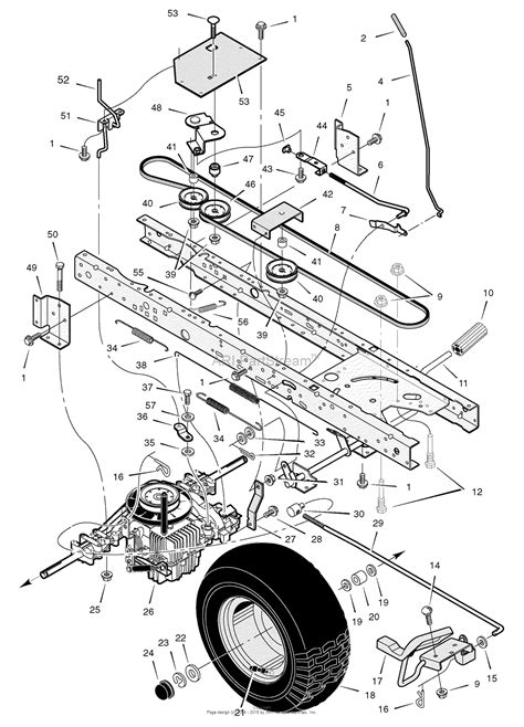 murray xb lawn tractor  parts diagram  drive assembly