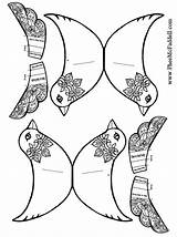 Wings Bird Coloring Pages Crafts Birds Paper Pheemcfaddell Color Craft Two Templates Template Patterns Feather Attach Printable Ornament Dragon Fire sketch template