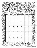 Calendar Coloring Printable May Kids Calendars Pages Printables Monthly Woojr Childrens Jr Activities Calender Cute Print 2021 Qualads Visit Choose sketch template