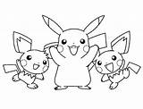 Pikachu Pokemon Thunderbolt sketch template