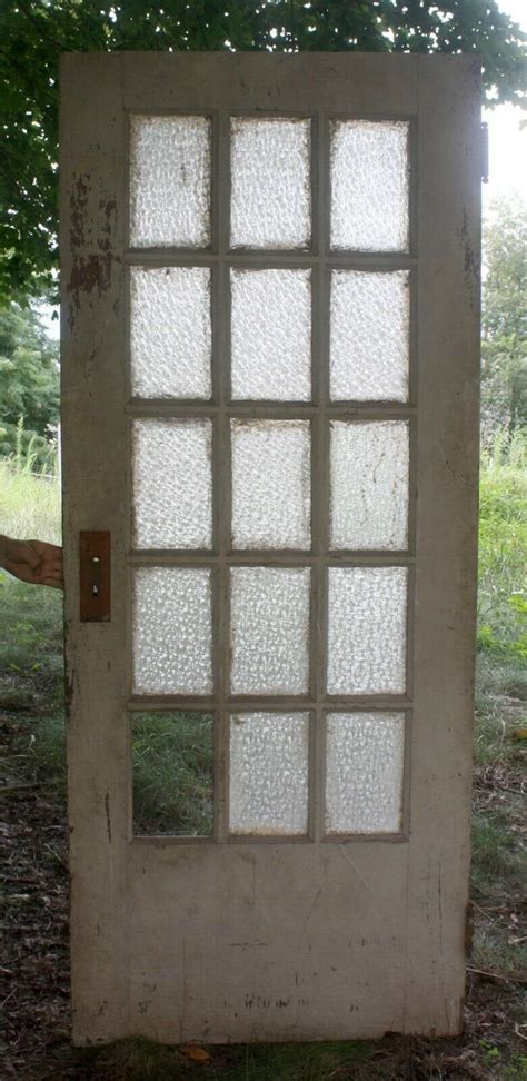 antique vintage wood exterior entry french door window textured glass lite glass texture