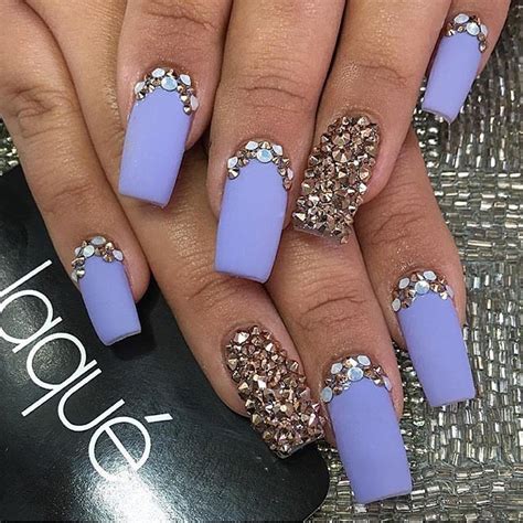 lavender nails  bling lavender nails diamond nails nails