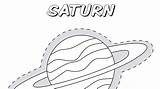 Saturn Planet Coloring Kids Printables sketch template