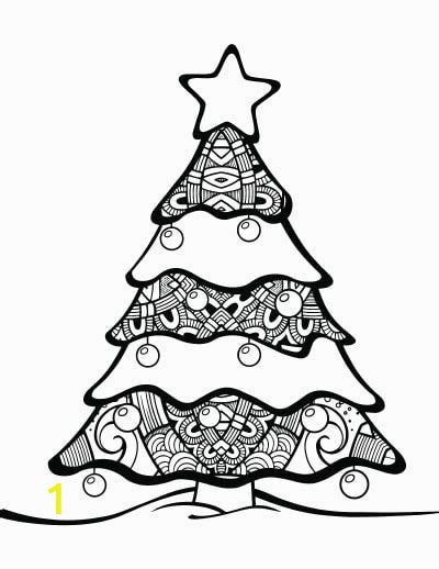 coloring pages christmas tree printable divyajanan