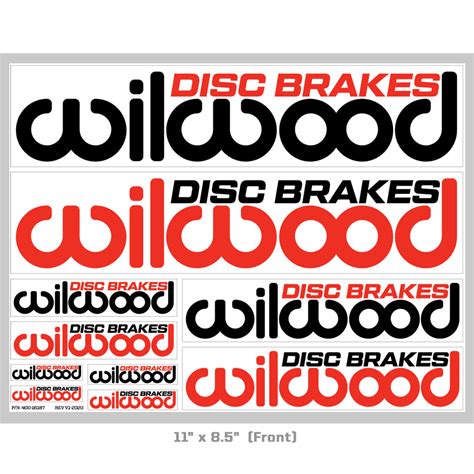 wilwood disc brakes logo sticker sheet wilwood store