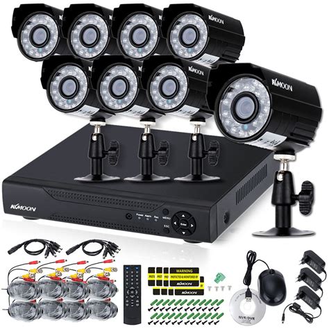 kkmoon ch ahd dvr cctv camera system pcs p tvl ir outdoor video surveillance security