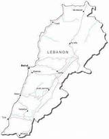 Lebanon Map Vector sketch template