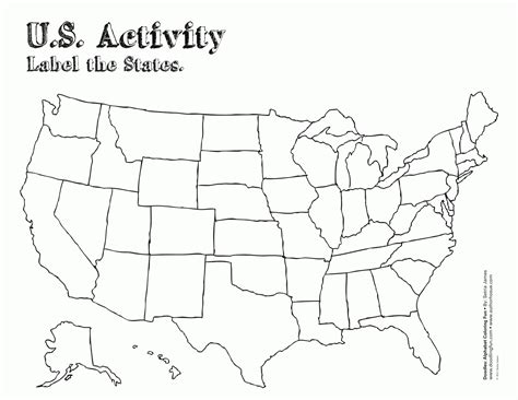 coloring page united states map coloring home