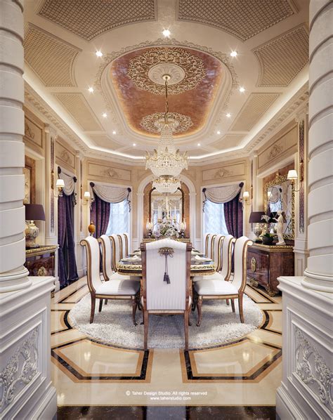 luxury mansion interior qatar  behance
