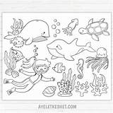 Sea Coloring Under Pages Ocean Kids Printable Printables Keshet Ayelet Colouring Sheets Print Animal Ayeletkeshet sketch template