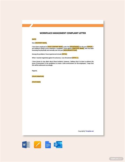 incident report letter  workplace  google docs word