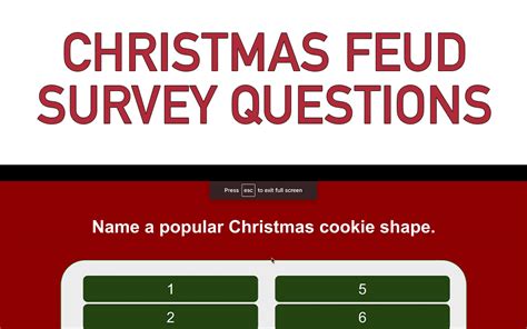 printable christmas family feud questions  answers