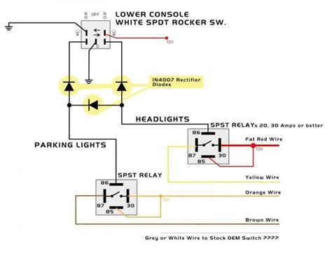 headlight relay wiring diagram