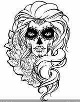 Skull Sugar Coloring Pages Girl Drawing Skulls Drawings Adult Template Dead Printable Outline Mandala Muertos Halloween Girls Tattoos Woman Getdrawings sketch template