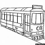 Coloring Trolley Train Pages Car Street Thecolor Color Drawing Locomotive Colouring Trains Online Cartoon Printable Kids Find sketch template