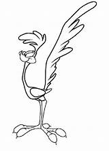 Runner Road Coloring Looney Tunes Drawing Cartoon Roadrunner Pages Sheet Character Drawings Boys Girls Bird Paintingvalley sketch template