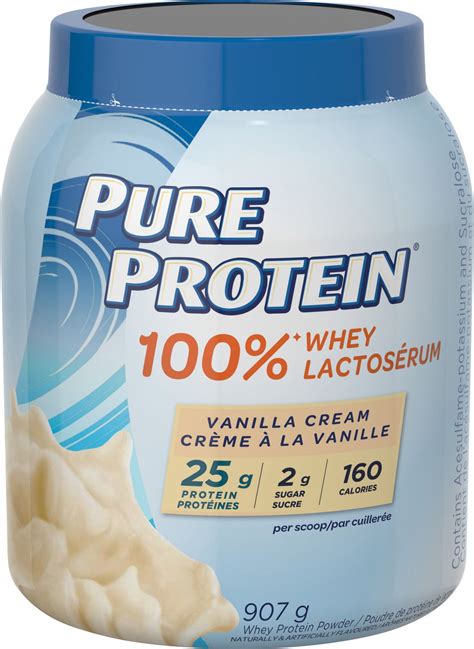 pure protein 100 whey vanilla cream protein powder walmart canada