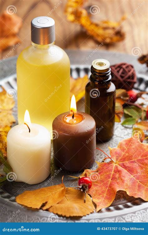 autumn spa  aromatherapy stock image image  comfort season