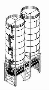 Silo Drawing Structure Concrete Drawings Paintingvalley Primary 342a Fig sketch template