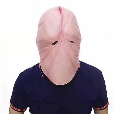 dick head mask latex penis tricky costume halloween prank party cosplay
