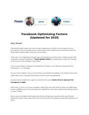 facebook optimizing factorspdf facebook optimizing factors updated