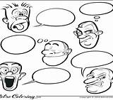 Coloring Pages Face Facial Expression Feelings Funny Smiling Getcolorings Faces Pa Color sketch template
