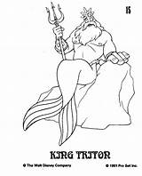 Mermaid Little Coloring Disney Triton King Pages Walt Cards Characters Collectible Story Book Flotsam Jetsam Fanpop Resolution Ariel Visit Color sketch template