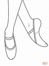 Ballet Shoes Coloring Pages Dance Drawing Tap Shoe Pointe Printable Template Supercoloring Colouring Dot Sketch sketch template