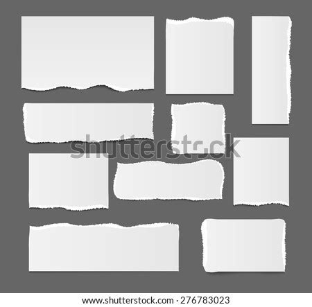 white blank ripped paper template isolated stock vector