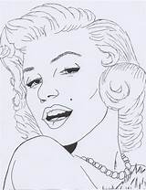 Monroe Marilyn Pages Coloring Template Gangster sketch template