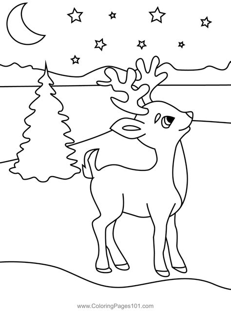 cute reindeer coloring page  kids  christmas cartoons