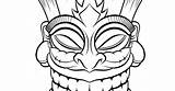 Tiki Mask Printable Pages Template Head Coloring sketch template