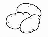 Potato Potatoes Outline Drawing Coloring Food Icon Drawings Easy Blackline Foodhero Illustrations Choose Board Illustration sketch template