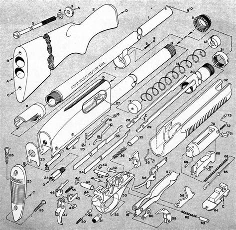 remington  schematicsdiagrams pinterest guns weapons  shotguns