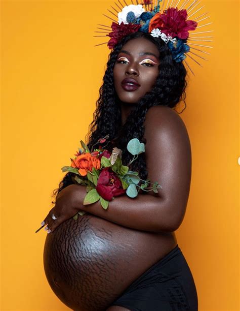 this black mom bared her stretch marks in maternity shoot for a