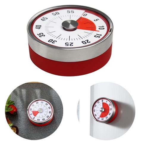 reactionnx magnetic visual kitchen timer manual rotate countdown timer  food cooking loud