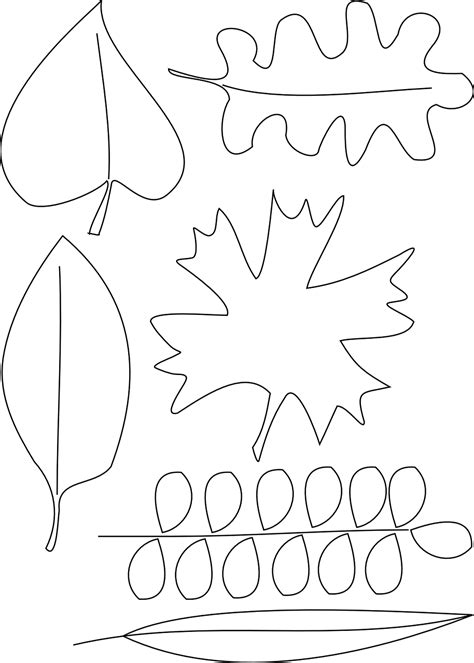 coloring page leaf
