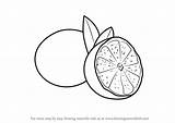 Lime Draw Drawing Step Sliced Tutorials Fruits sketch template