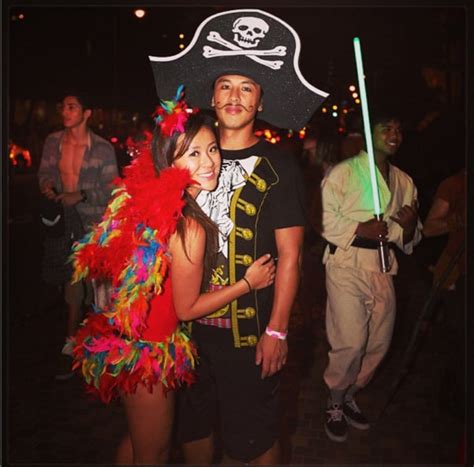 pirate and a parrot homemade halloween couples costumes 2020