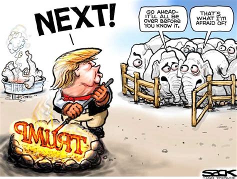 political cartoon on party leaders accepting trump by steve sack minneapolis star tribune at