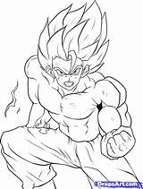 Goku Saiyan Super Coloring Pages Draw Step Ball Dragon Drawing Dragoart Print Sketch Getdrawings Popular Characters Character Choose Board Color sketch template