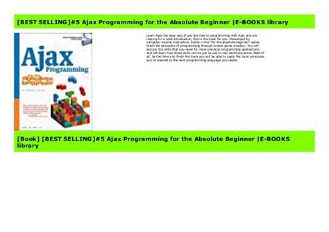 selling ajax programming   absolute beginner  books library