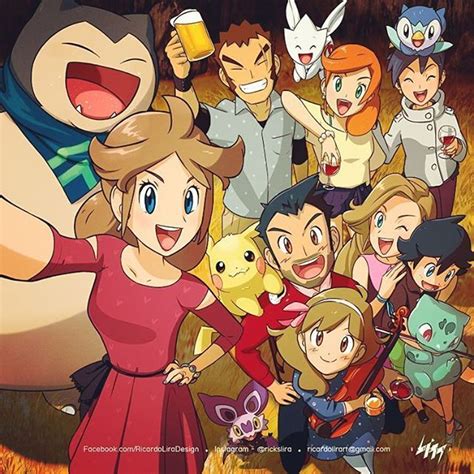 selfie drawing for the pokémon book from the pokémon blast news page ash vs… pokemon love ships