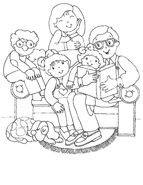 family coloring pages  preschoolers  getcoloringscom