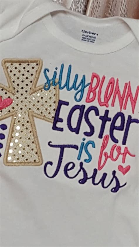 silly bunny easter   jesus rabbit religious cross heart etsy
