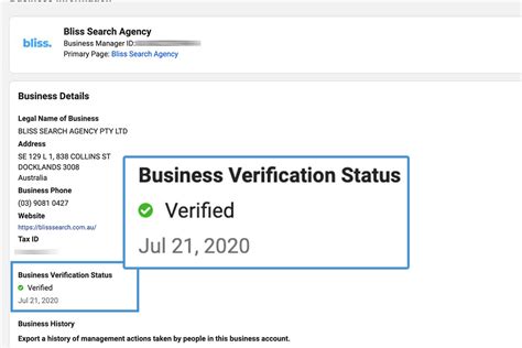 steps  verifying  facebook business manager bliss agency