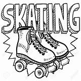 Skating Roller Skates Skate Sketch Patines Drawing Illustration Dibujos Stock Dibujo Patinaje Coloring Pages Para Doodle Template 123rf Fotos Patins sketch template
